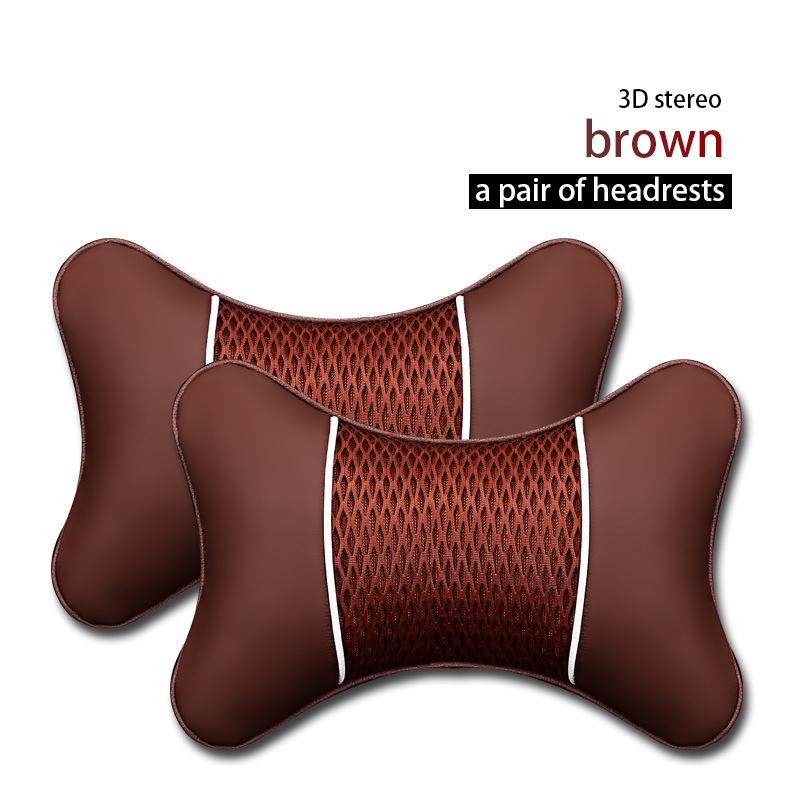 Подушки для шеи автомобиля, двусторонние из искусственной кожи, 1 шт. в упаковке, подголовник для облегчения боли в голове, универсальный автомобильный наполнитель из волокна