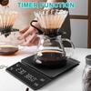 Мини-весы для кофе с таймером 0,1 г/3 кг, 3 единицы измерения, ЖК-дисплей высокой точности, электронные весы для пуровера, капельного эспрессо, кухонные весы