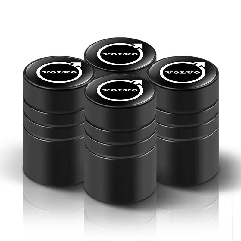 Car Logo Badge Wheel Tire Valve Caps Air Stem Tyre Plug Accessories For Volvo Rdesign XC60 XC40 V60 V40 EX30 XC90 S60 C30 V50
