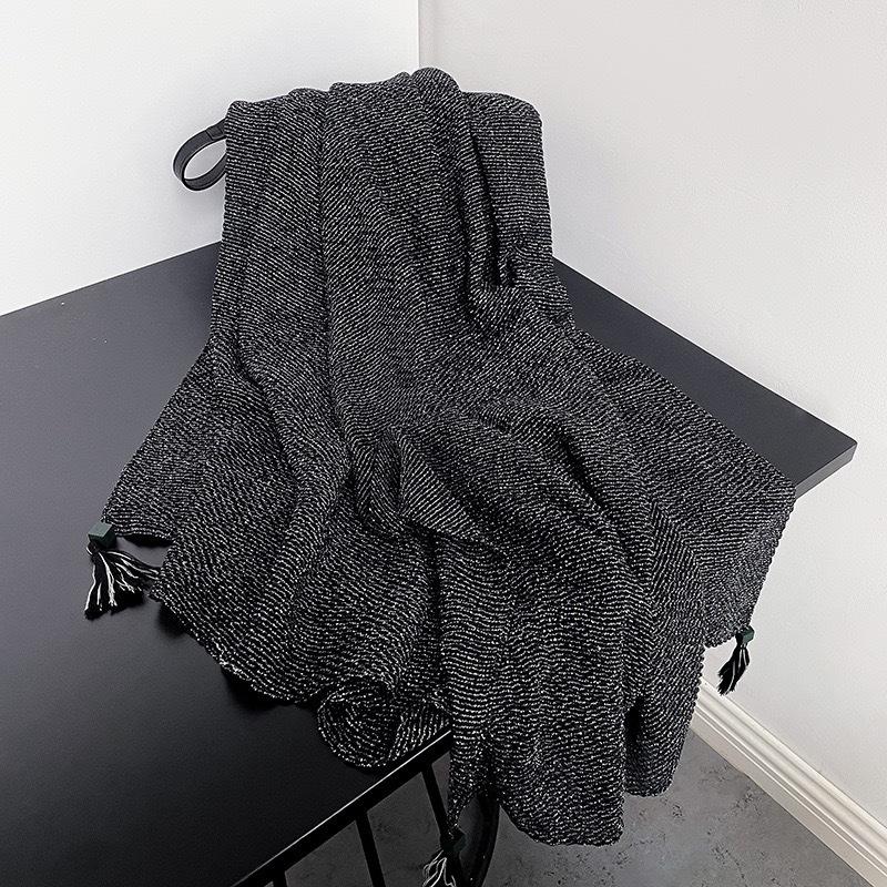 New Spring and Autumn Style Hanging Solid Color Scarf for Women's Literary Retro Versatile Shawl Thin Decorative Scarf Neck Fen