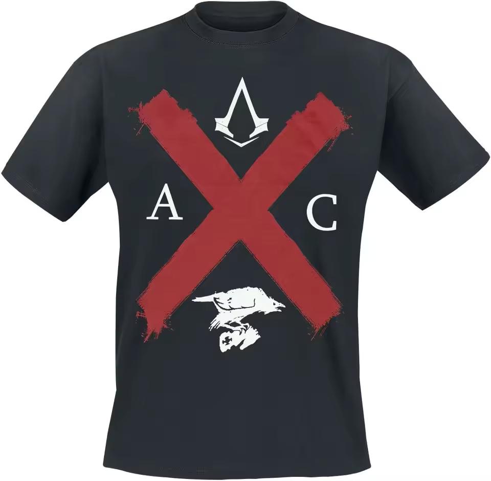 Ретро Игровая Футболка Assassin's Creed Графический Принт Высококлассный Роскошный Унисекс Стиль Как Для Мужчин, Так и Для Женщин