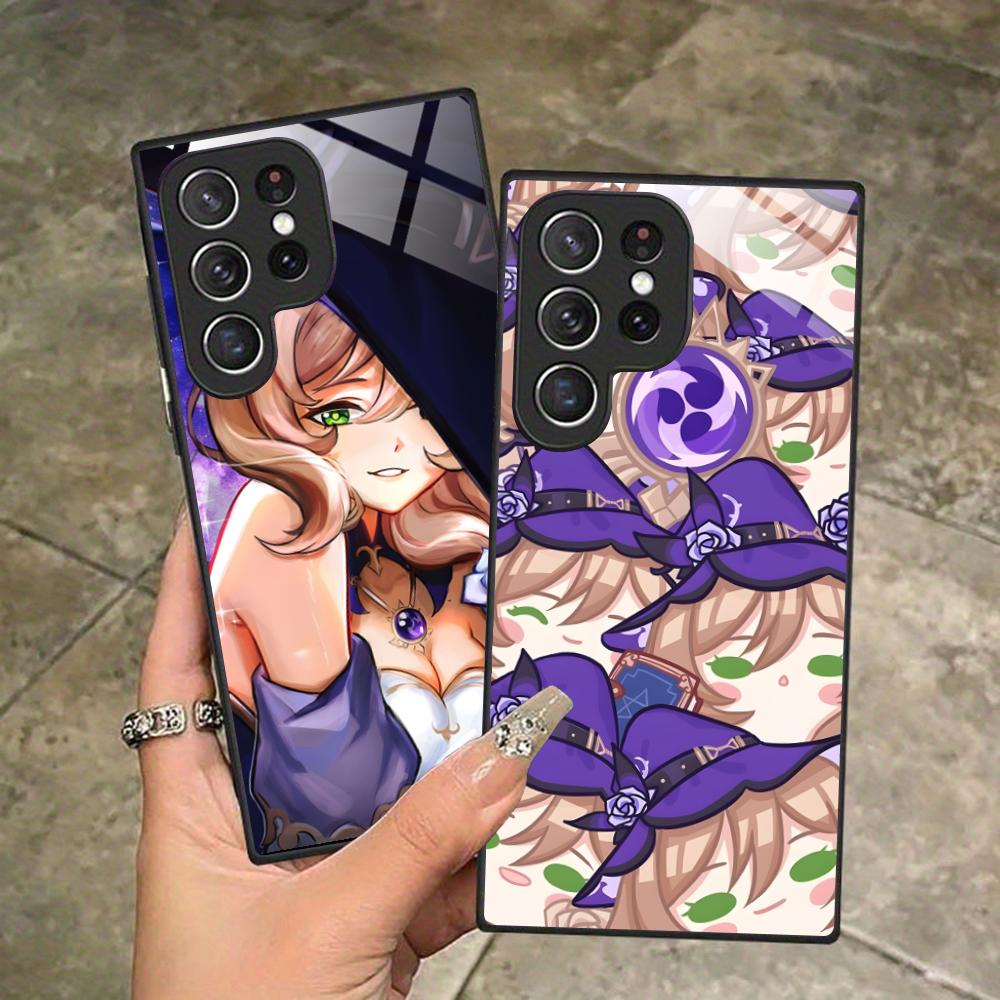 Игровой чехол GI Lisa для мобильного телефона Samsung Galaxy S26 S25 S24 S23 S22 S21 S20 Note20 Plus FE Ultra Стеклянный Цветной Чехол Красивый