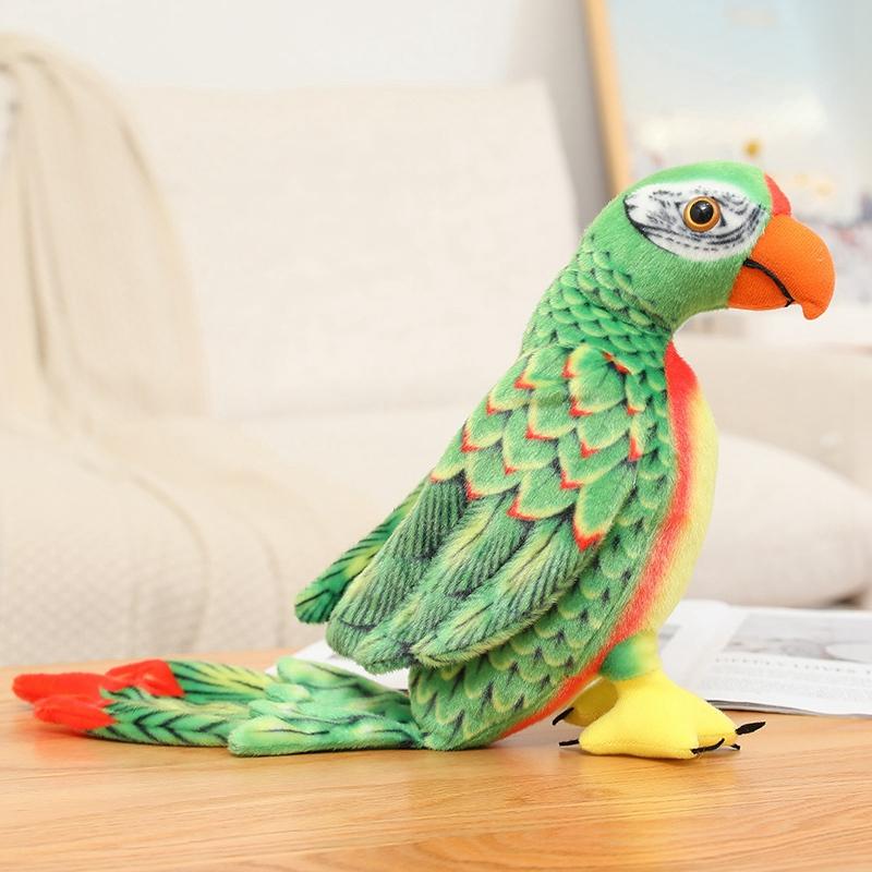 Simulation Parrot Plush Toy Soft Plush Stuffed Animal Parrot Doll Cute Toy Room Decoration Birthday Gift
