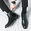 2024 Новые мужские классические ботильоны ручной работы из натуральной кожи с высоким верхом, повседневные деловые мотоциклетные ботинки на молнии для мужчин