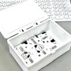 1Pc Korean Acrylic White Storage Box Blind Box Card Korean Photocard Storage Box Photo Card Organizer Compartment Flip Box