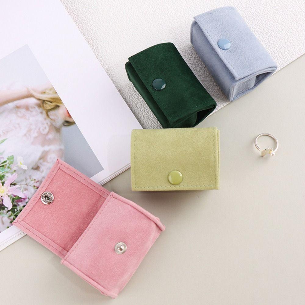 Multi-purpose Ring Jewelry Box Velvet Jewelry Organizer Convenient Mini Storage Box Necklaces Case