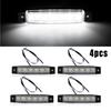 4PC Marine Grade 12 Volt Large Waterproof Cool White LED Courtesy Lights Set