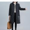 Women's Spring And Autumn Large Light And Thin Cotton Coat Loose Cotton Coat Mid Length Coat
