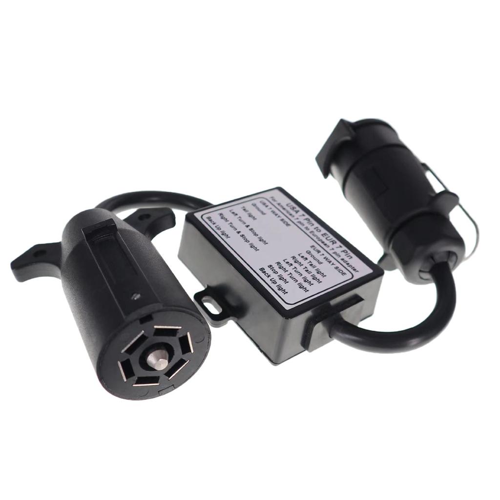 Taillight Circuit Converter Trailer Plug USA 7 Pin to EUR Multipurpose Sturdy Light