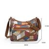 Women's Elegant Vintage Crossbody Bag Trendy HandBag Fashion Multi-pockets Shoulder Bag All-match Retro Crossbody Bag for Daily