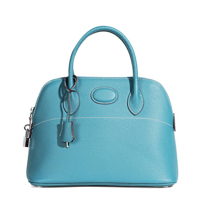 New Original First-layer Cowhide Fashion Temperament Shoulder Bag, Genuine Leather Large-capacity High-end Portable Shell Bag for Women