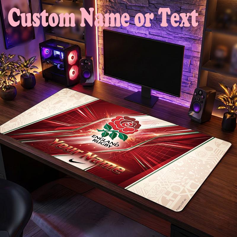F1 Customized Name Text Mouse Pad, Large Desk Mouse Mat Personalized Home Office Present
