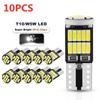 10Pcs Signal Lamp T10 W5W 168 194 Led Bulbs Canbus Car Interior Light 6000K T10 26 Smd 4014 Chip 5W5 White Dome License Plate Super Bright