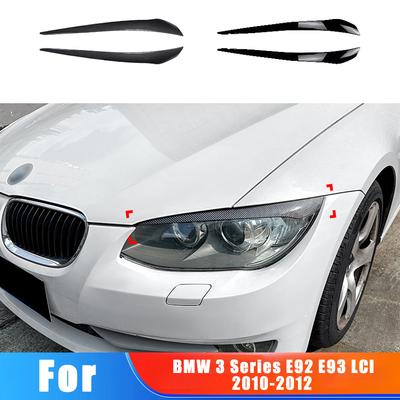Для BMW 3 серии E92 E93 LCI 2010-2012 2011 Автомобильные передние фары Накладки на брови Внешняя наклейка Декоративные аксессуары для модификации