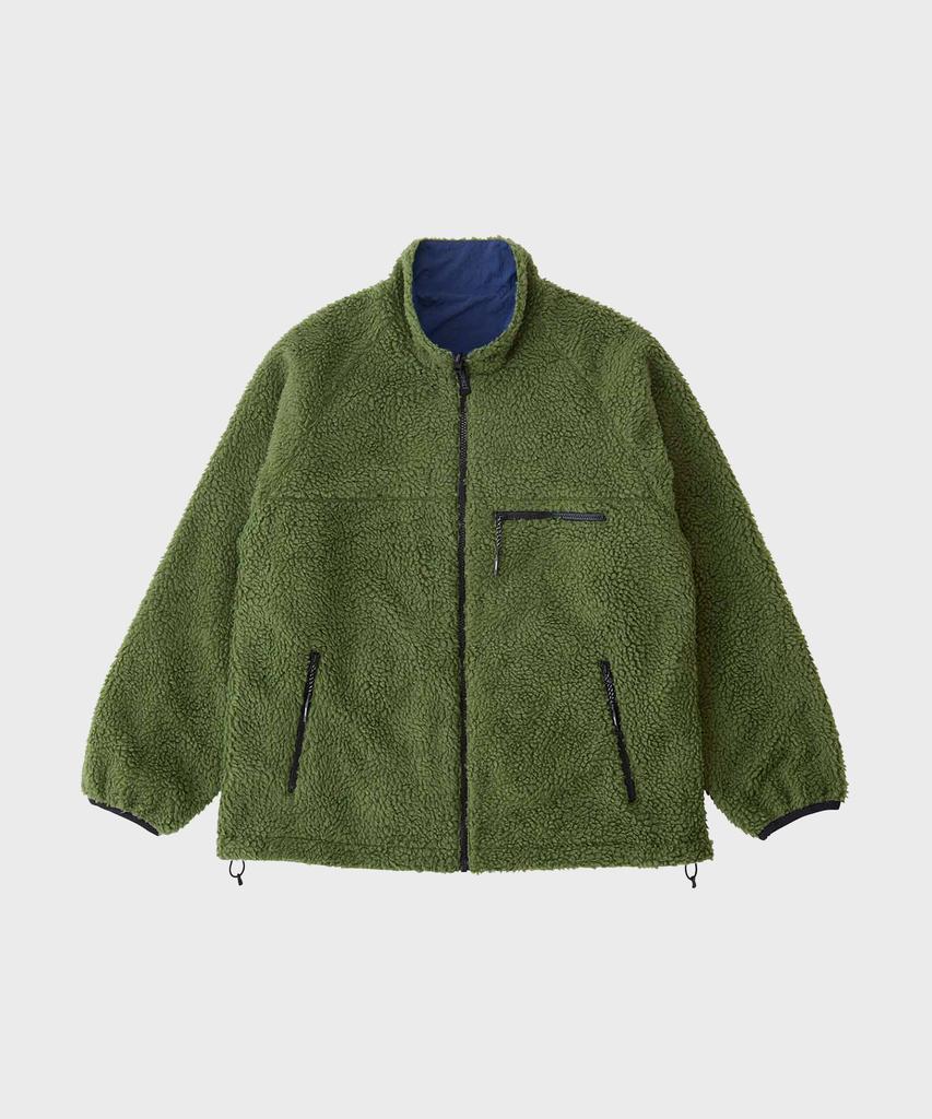 Gramicci Reversible Sherpa Jacket Olive / Dusty Navy