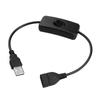 USB Switch Extension Cable Support Data Transmit and Power Supply with On/Off Power Switch for LED Strips, USB Devices