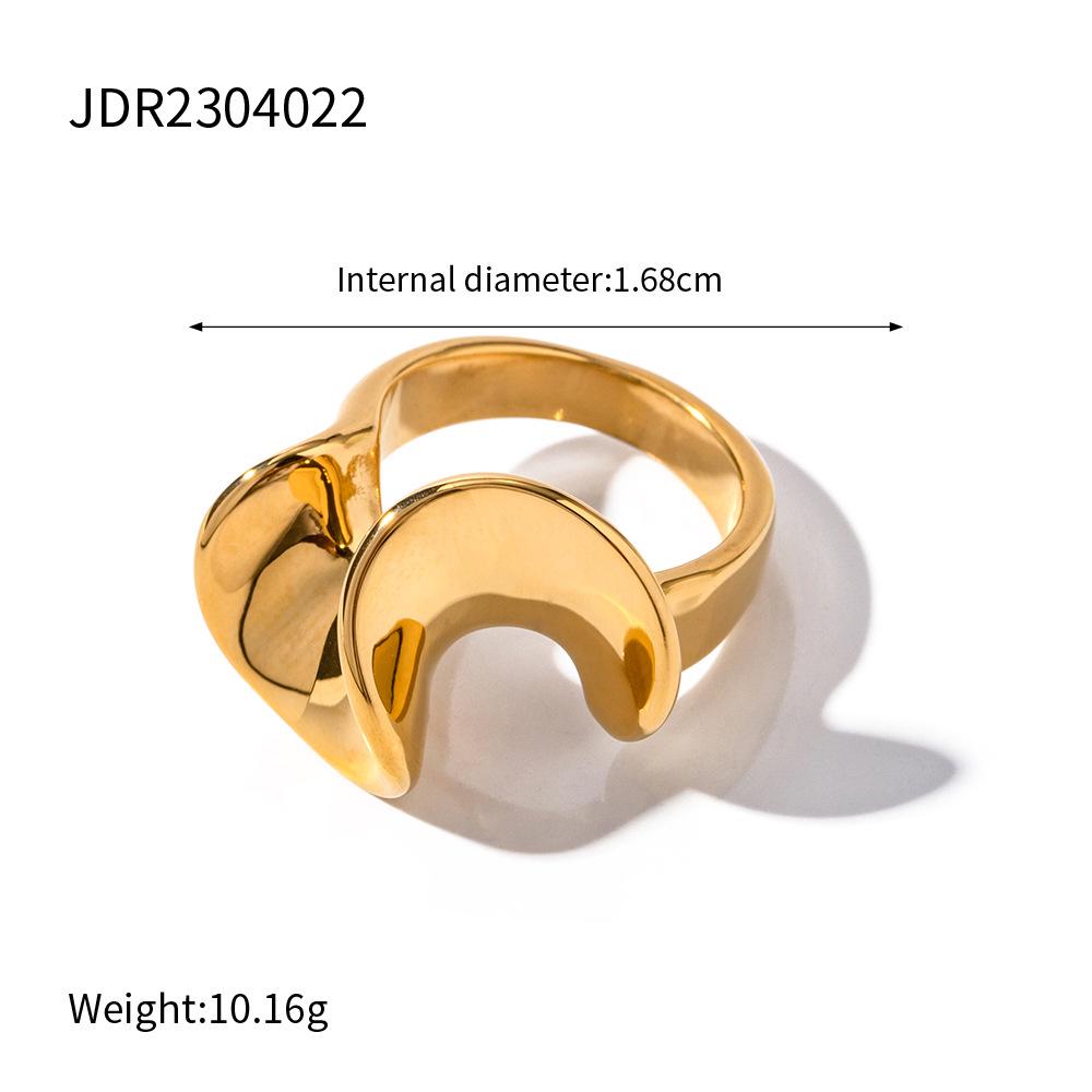 Jieding 18K Gold Stainless Steel Luxury Titanium Ring for Women