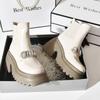 Мода Новые зимние ботинки Chelsea Crystal 2024 года, модная зимняя женская обувь на плоской платформе, нескользящая спортивная повседневная готическая мотоциклетная обувь