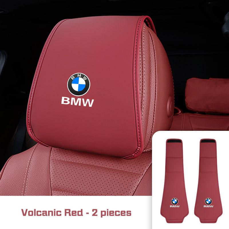 Leather Car Seat Headrest Protective Cover Accessories For BMW 1 2 3 4 5 6 7 Series G20 G30 F48 E90 E36 F30 F10 X1 X3 X4 X5 X6X7 II9