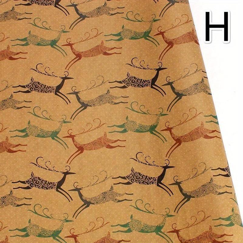 1 шт. подарочная упаковочная бумага с ретро-печатью, тисненая бумага ручной работы, вырезанная и вклеенная