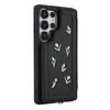 Для Samsung Galaxy S24 Ultra Чехол Вышитые тюльпаны PU кожа Держатель для карт Задняя крышка с плечевым ремнем/кистевым ремнем