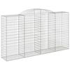 VidaXL Arched Gabion Baskets 2 Pcs 300x50x160/180 Cm Galvanized Iron, Gabion, Gabion Cage, Gabion Wall Basket, Wall 3146755