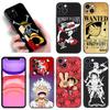 Anime One Piece Luffy Phone Case For Apple iPhone 12 13 Mini 11 14 15 Pro Max 7 8 Plus X XR XS SE 2020 2022 Black Silicone Case