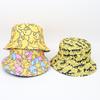 Fisherman Hat Flat Dome Wide Brim Yellow Duck Print Basin Hat Lightweight