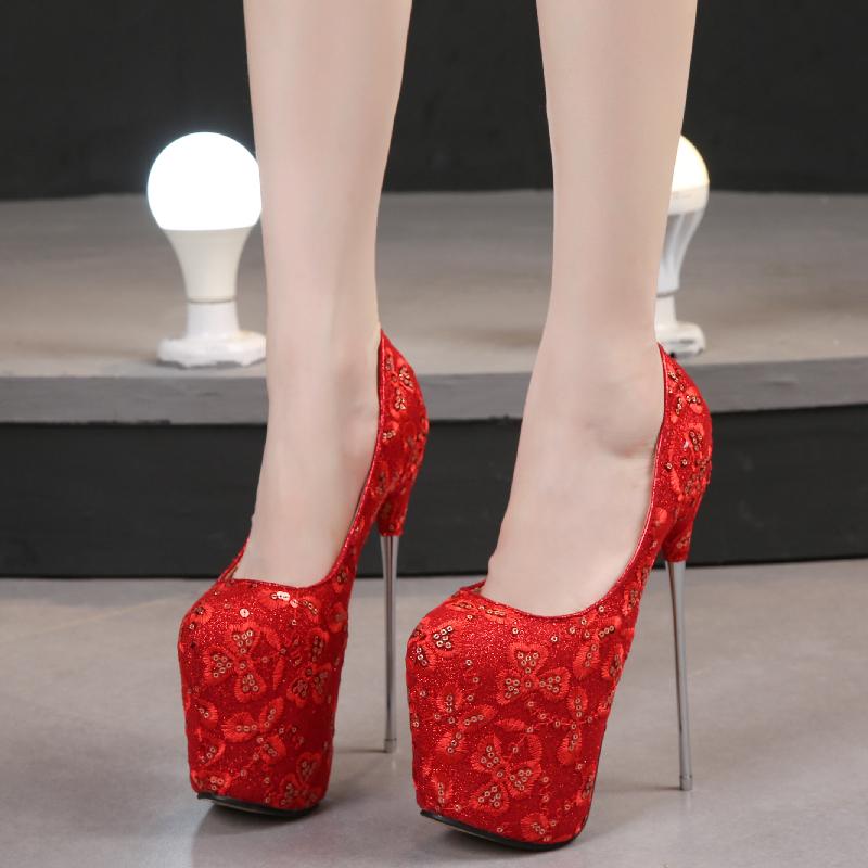 Модные сексуальные туфли на высоком каблуке на платформе, фетиш-обувь, женские туфли с круглым носком, роскошные туфли-лодочки на каблуке, женские туфли для вечеринок и стриптиза, свадебные туфли, большой размер