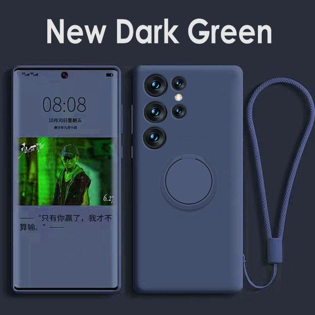 Магнитный держатель чехол для Samsung Galaxy S24 S23 S22 S21 Ultra Plus S20 FE Note 20 A54 A53 A52 A13 A14 A34 Жидкий силиконовый чехол