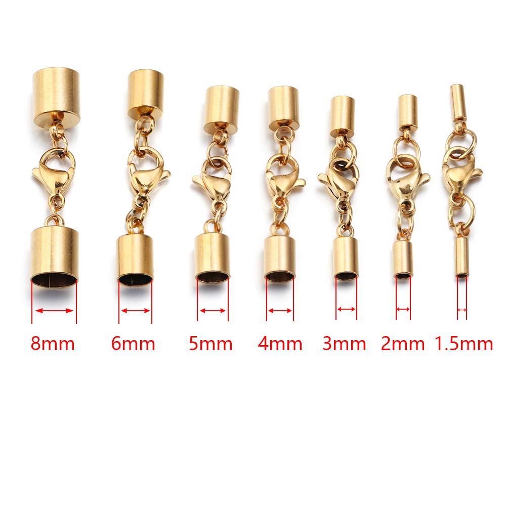 Louleur Stainless Steel Leather Cords Lobster Clasps Hooks Fit Leather Cord Connectors For Jewelry Making High Quality Wholesale