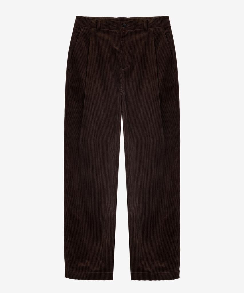 MINDBRIDGE Relaxed Fit Single-Pleat Corduroy Pants - 2 Colors