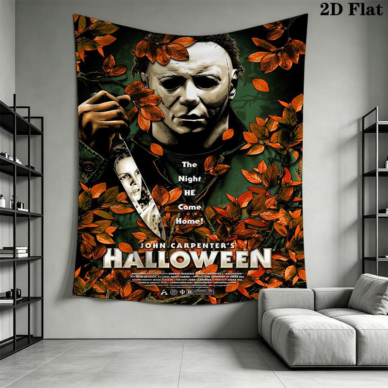Halloween Horror Movie Poster Tapestry Tapestry Fashion Print Background Cloth Soft Christmas Gift Home Decor