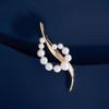 Retro Pearl Music Note Brooch High-End Femininity High-End Design Corsage Fashion Exquisite Pin Accessories Elegant