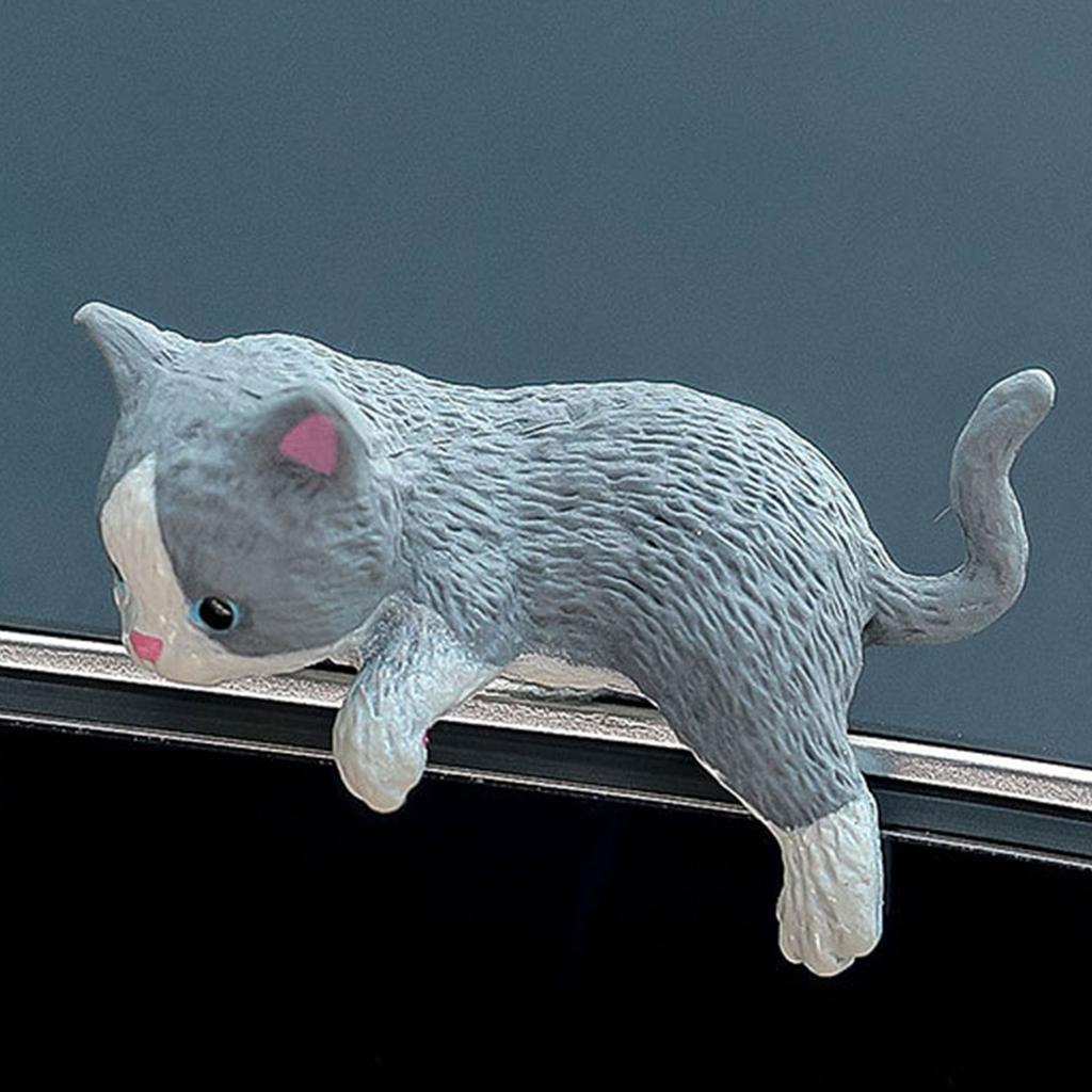 4 шт. Миниатюрные фигурки мультяшных кошек, украшение экрана центральной консоли автомобиля, мониторы компьютера, 3D фигурки моделей животных