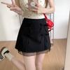Private Fashion Short Skirt With Lace Patchwork High Waist For Plus Size Women