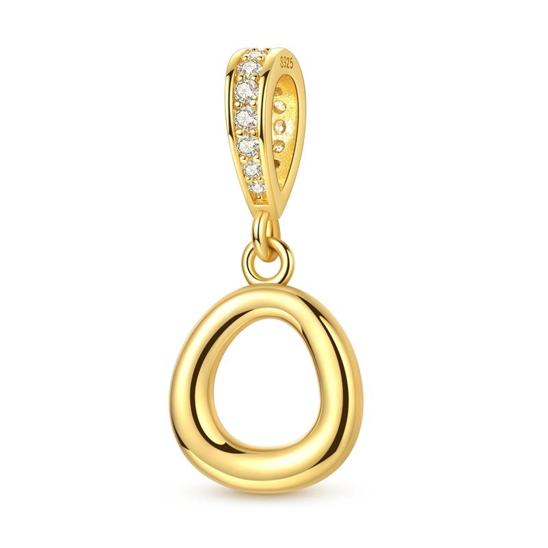 Новые Медные Золотистые Шармы-Подвески 26 Букв Для Оригинального Браслета Женский DIY Подарок