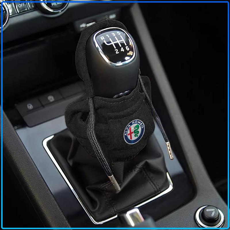 Для Alfa Romeo 147 159 Giulietta Giulia Mito Spider Alpha N Чехол на подголовник автомобиля Чехол на ручку переключения передач Ручка переключения передач Рукоятка переключения передач Чехол на рычаг переключения передач