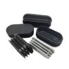 Oval Plastic Pipe Plugs Tubing Pipe Insert Stopper Table Chair Feet Caps Black/White 10*20mm~50*120mm