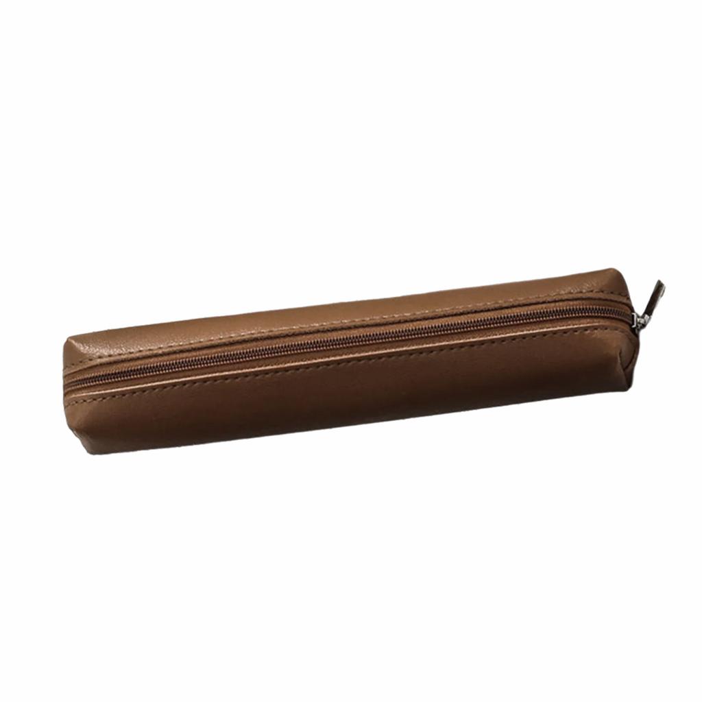 Small Pencil Case Portable Pen Holder Box Leather Pencil Bag Pen Pouches Travel Makeup Bag For School Office Travel