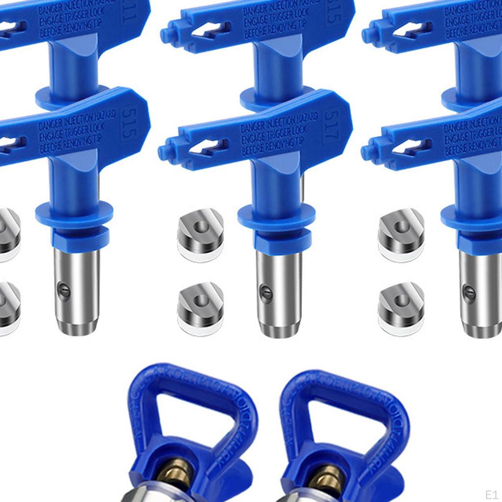 6 штук Реверсивные распылительные наконечники и защитные кожухи для сопла, Безвоздушные наконечники для распылителя краски Электроинструменты для дома,