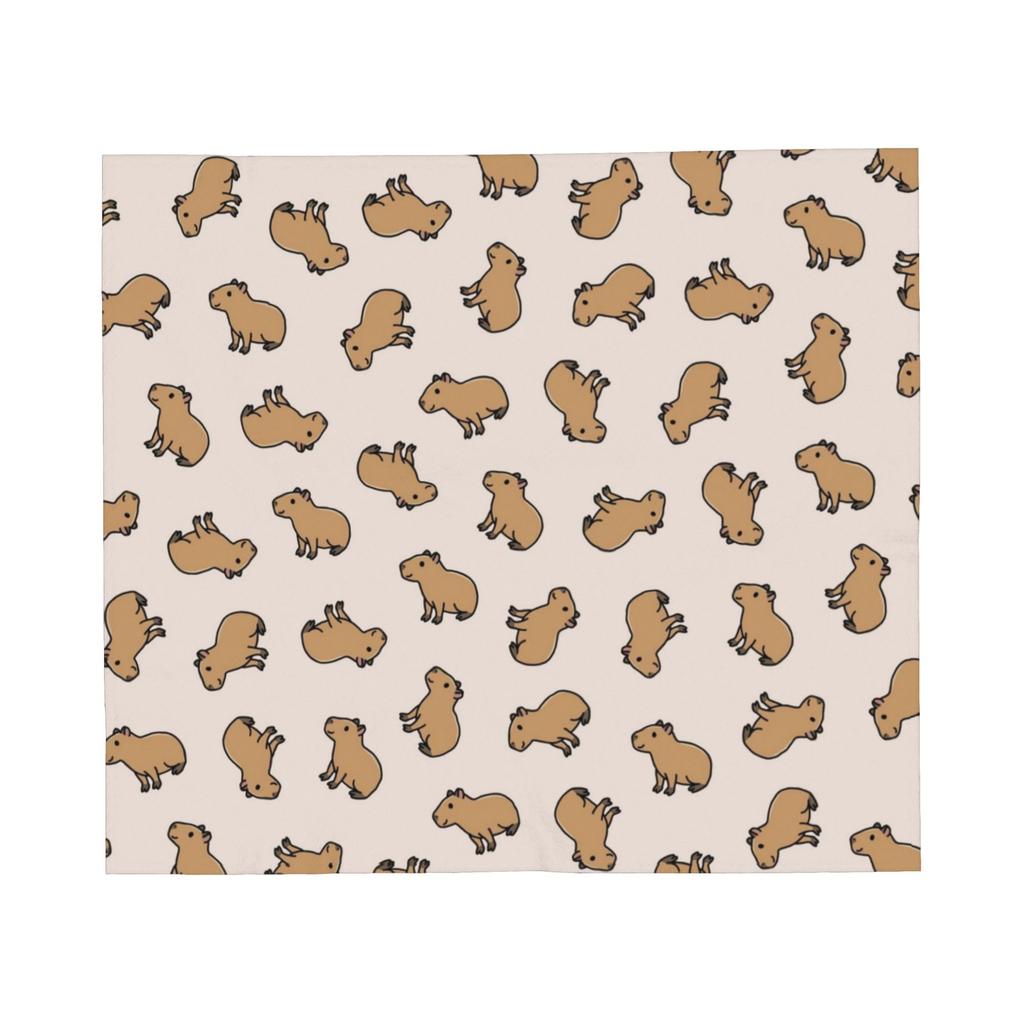 Capybara Blankets Fleece Textile Decor Cartoon Cute Multifunction Super Soft Throw Blankets for Bed Outdoor Quilt