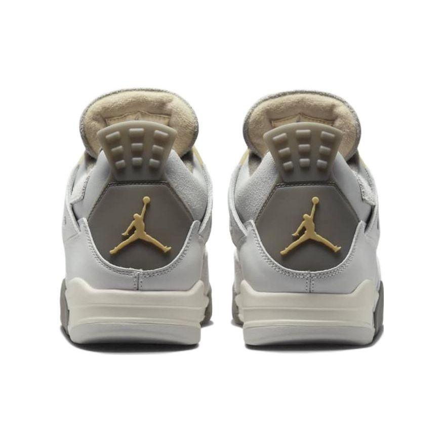 Кроссовки унисекс Air Jordan 4 Retro SE Craft Photon Dust серые бледно-ванильные с белым DV3742-021