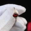 Великолепное кольцо с гранатом — кольцо из стерлингового серебра — обручальное кольцо с красным драгоценным камнем Кольцо обещания — январский камень — подарок на годовщину дня рождения для нее