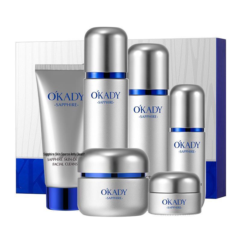 Успокаивающий набор Opeilan с сапфиром для кожи: Увлажняющий подарок из шести предметов на День матери.