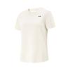 Comfortable Simple Moisture-Wicking Round Neck Short Sleeve T-Shirt Women Tops Mother-Of-Pearl-White ATSV410-4