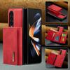 Card Pocket Kickstand Leather Funda Case For Samsung Galaxy Z Fold 4 5g Fold4 Fold3 Fold 3 Non -Fingerprint Wallet Cover