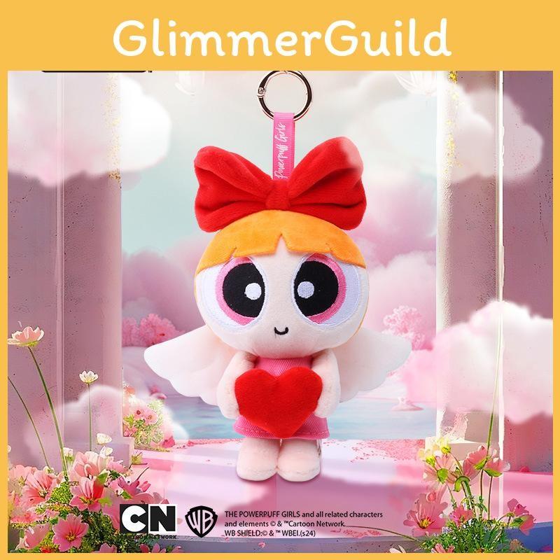 Powerpuff Girls The Blossom Bubbles Buttercup Angel Plush Keychain Design Bow