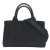 Used Handbag Canapa 1BG439 Triangle Canvas NERO Black Shoulder