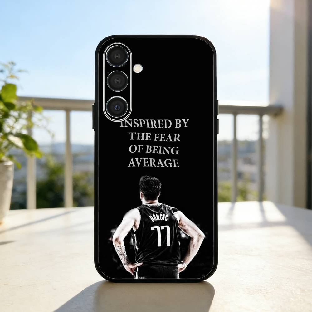 КРУТОЙ Чехол для телефона L-Luka Doncic 77 для Samsung A73,72,71,53,52,51,22,91,80, Мягкий Черный Чехол